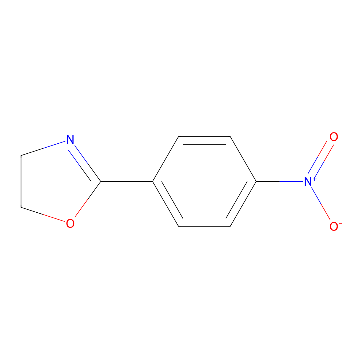 2-(4-Nitrophenyl)-4,5-dihydro-1,3-oxazole molecular structure, CAS 7465-63-6