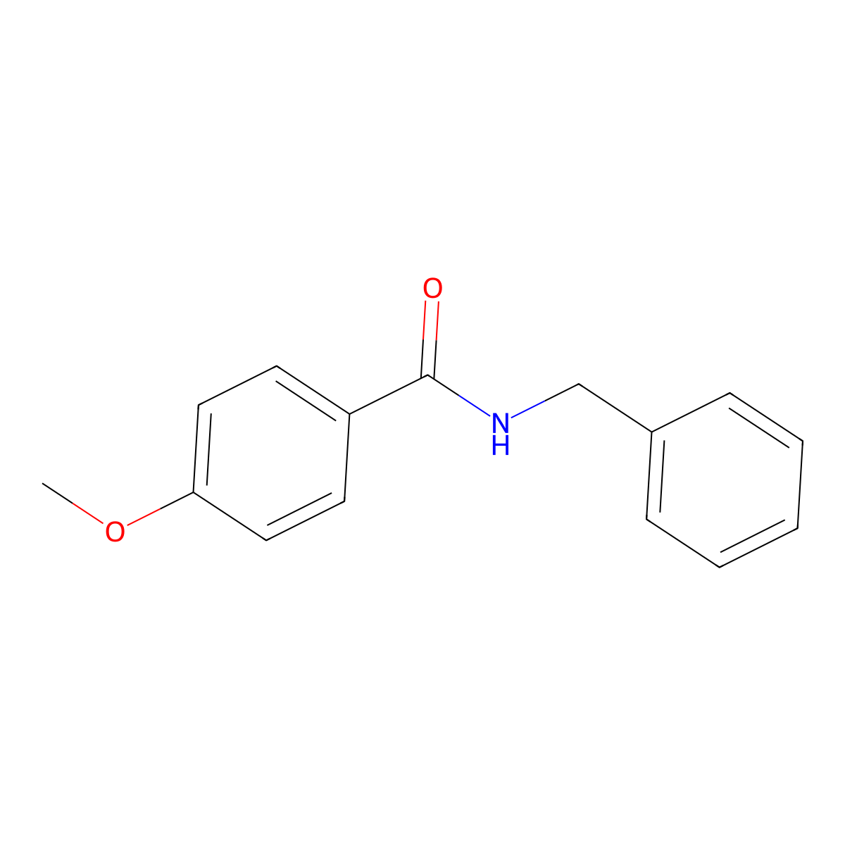 N-benzyl-4-methoxybenzamide molecular structure, CAS 7465-87-4