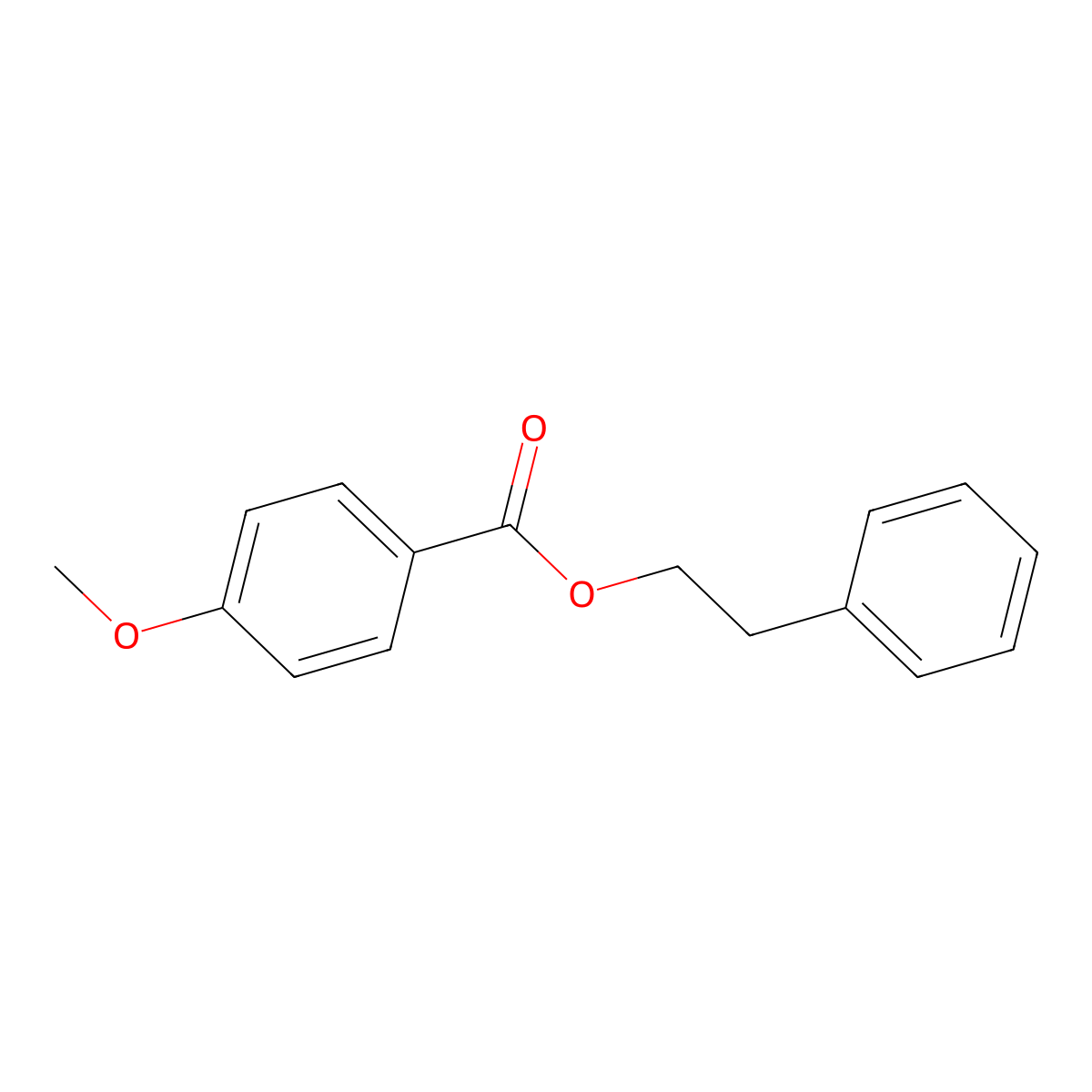 2-Phenylethyl 4-methoxybenzoate molecular structure, CAS 7465-97-6