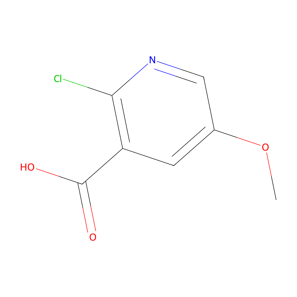 2-Chloro-5-methoxynicotinic acid molecular structure, CAS 74650-71-8