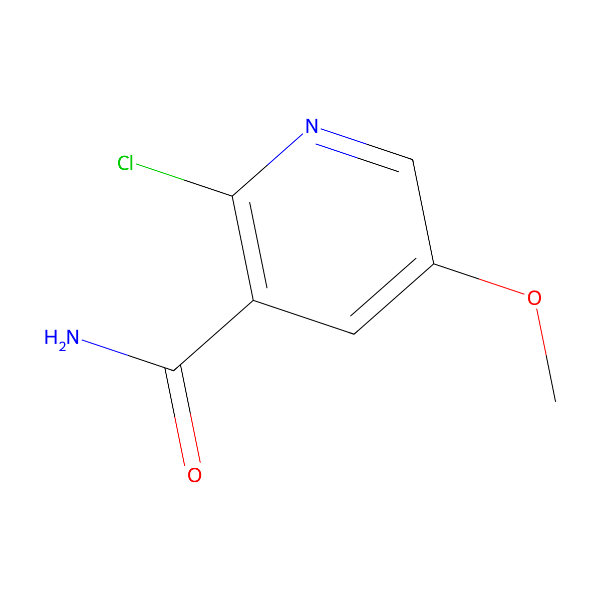 2-Chloro-5-methoxynicotinamide molecular structure, CAS 74650-72-9