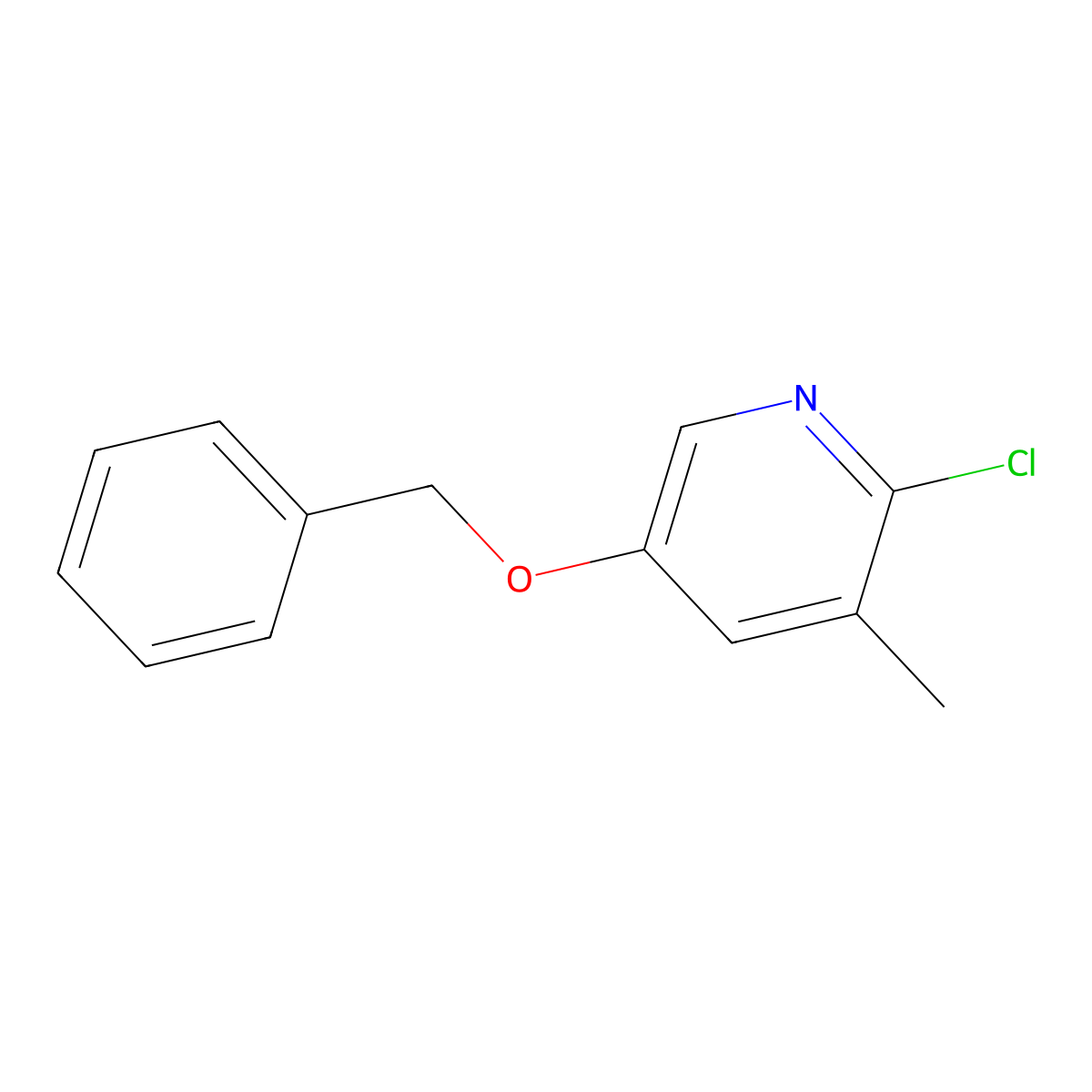 5-(Benzyloxy)-2-chloro-3-methylpyridine molecular structure, CAS 74650-80-9