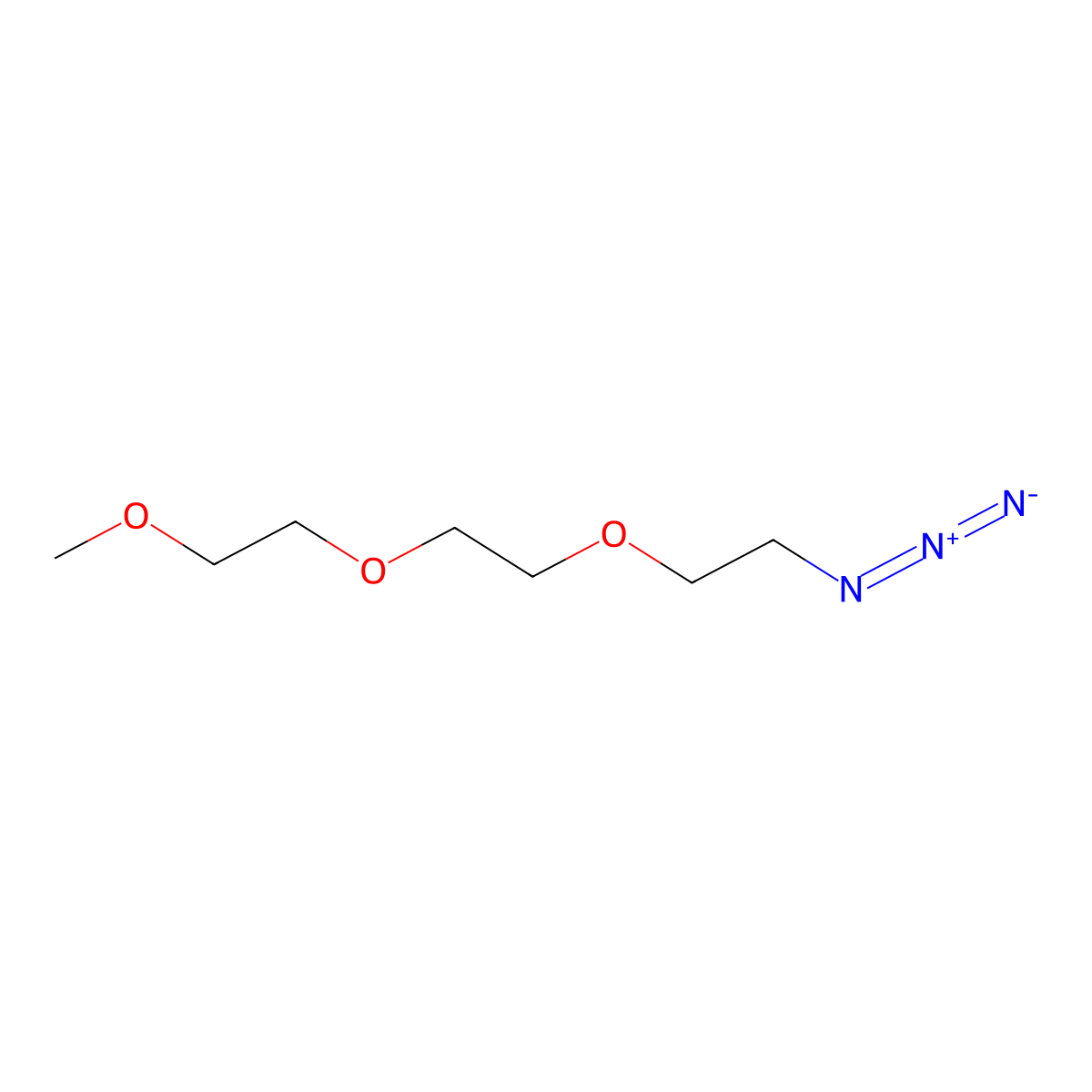 1-(2-Azidoethoxy)-2-(2-methoxyethoxy)ethane molecular structure, CAS 74654-06-1