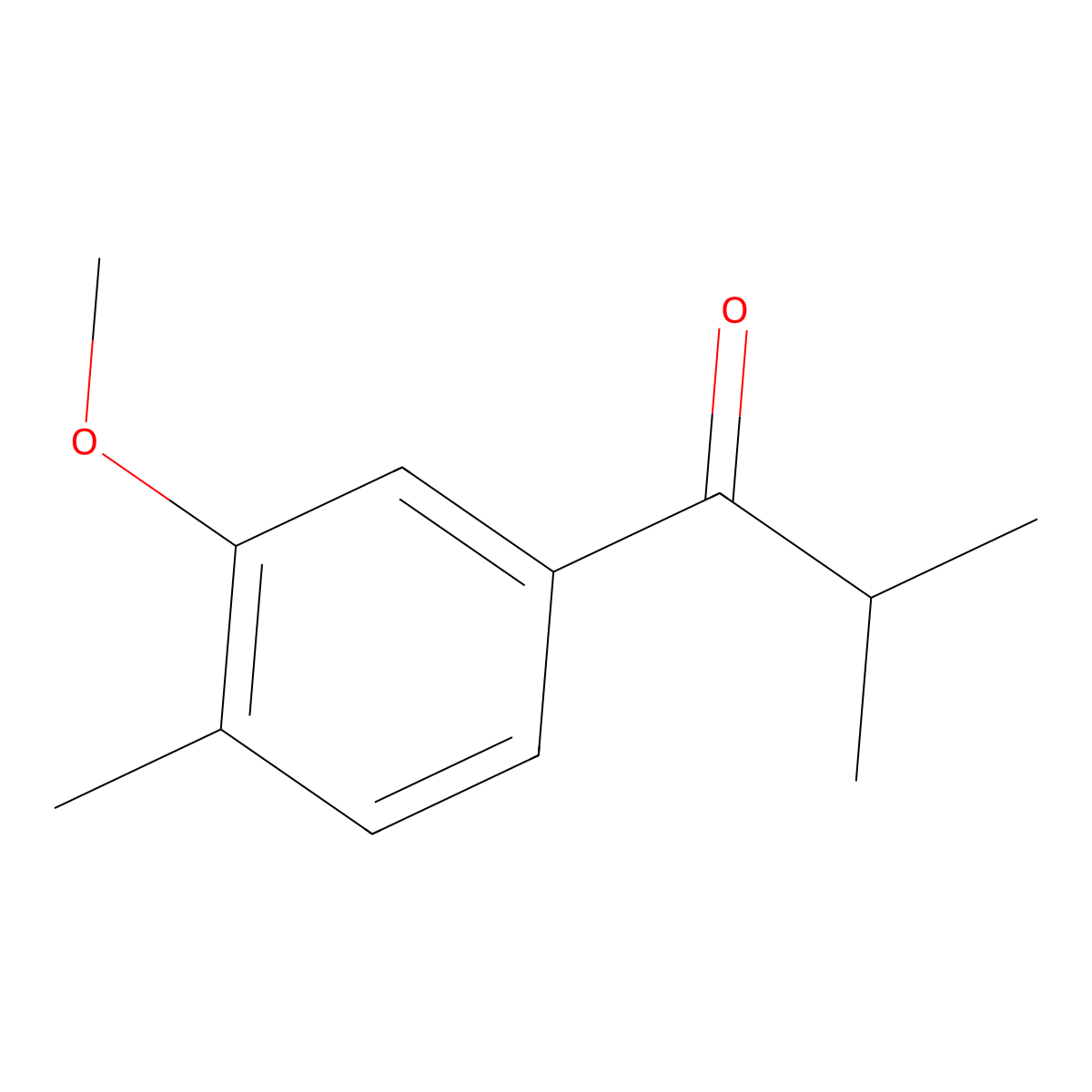 1-(3-Methoxy-4-methylphenyl)-2-methyl-1-propanone molecular structure, CAS 74654-51-6