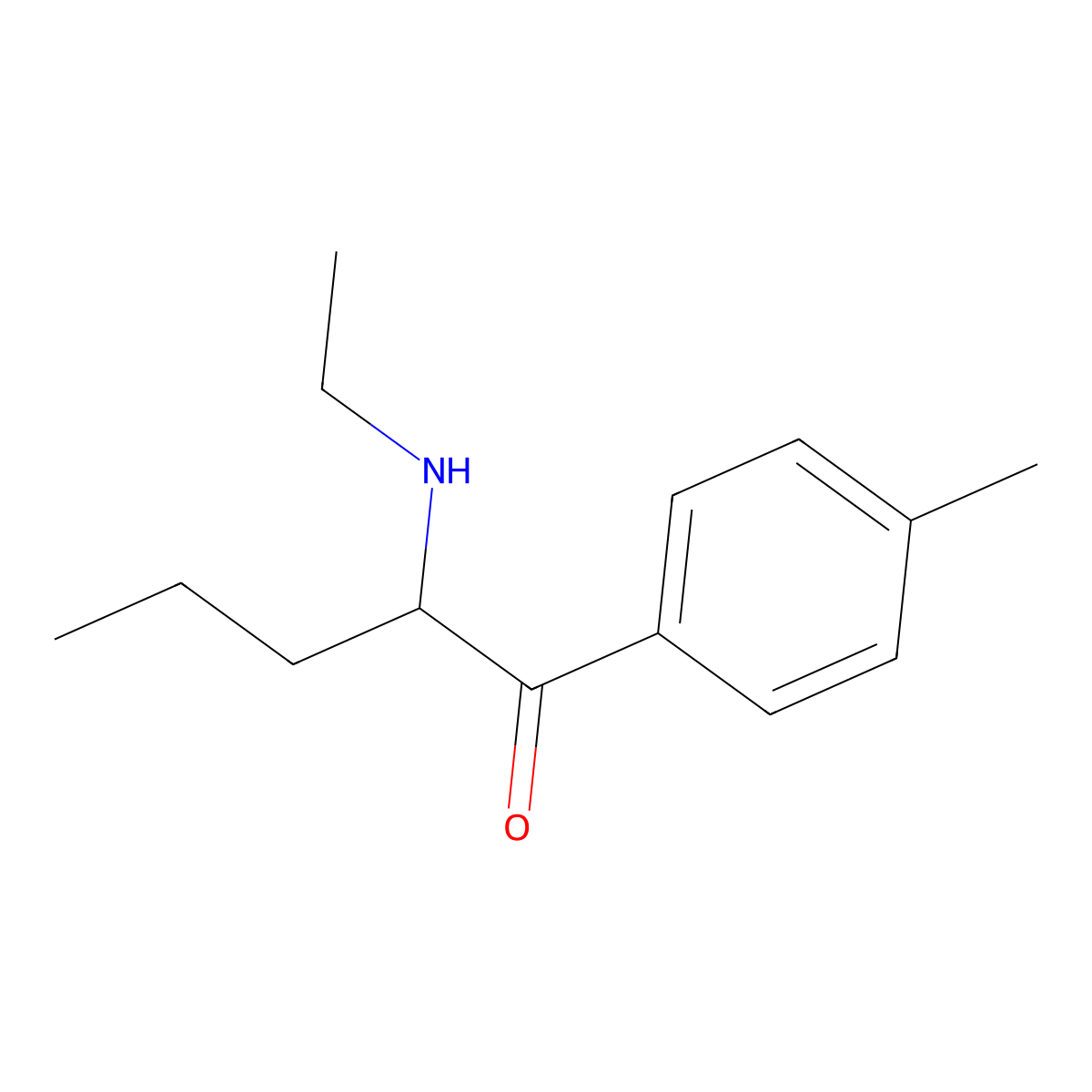 2-(Ethylamino)-1-(4-methylphenyl)-1-pentanone molecular structure, CAS 746540-82-9
