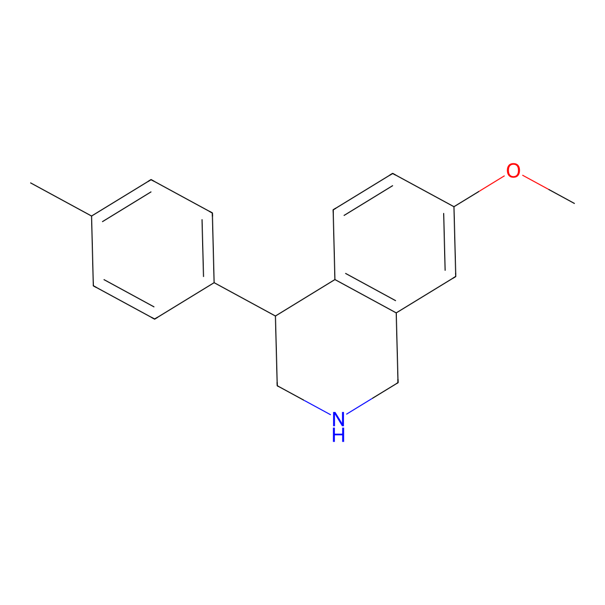 7-Methoxy-4-(4-methylphenyl)-1,2,3,4-tetrahydroisoquinoline molecular structure, CAS 746542-81-4