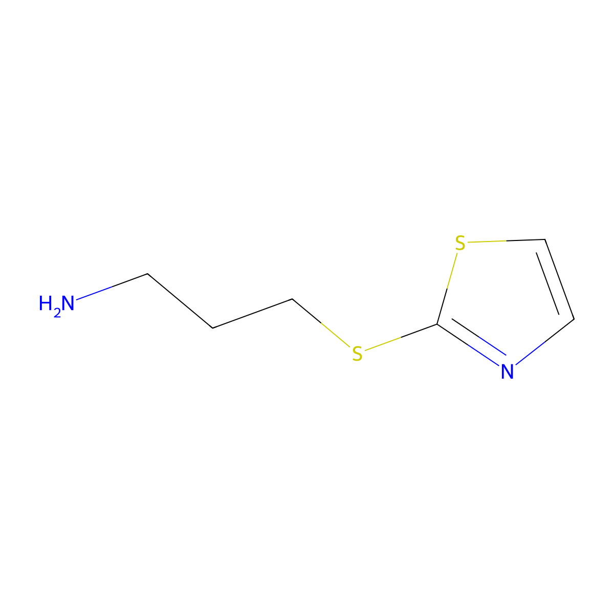 2-[(3-Aminopropyl)sulfanyl]-1,3-thiazole molecular structure, CAS 746543-11-3