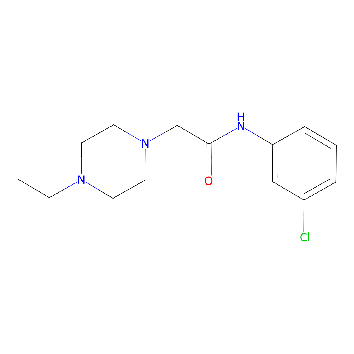 N-(3-chlorophenyl)-2-(4-ethylpiperazin-1-yl)acetamide molecular structure, CAS 746543-47-5