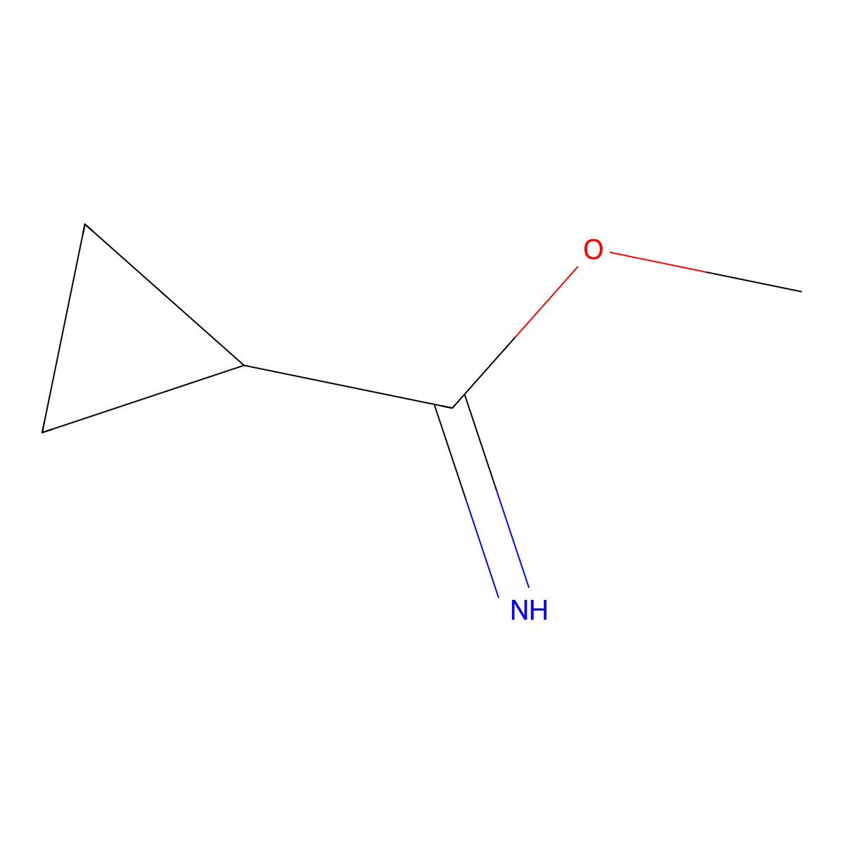 Methyl cyclopropanecarboximidate molecular structure, CAS 746556-17-2