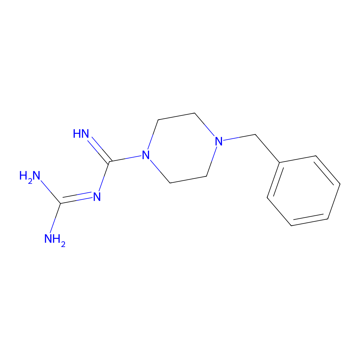 N-[amino(imino)methyl]-4-benzylpiperazine-1-carboximidamide molecular structure, CAS 746564-53-4