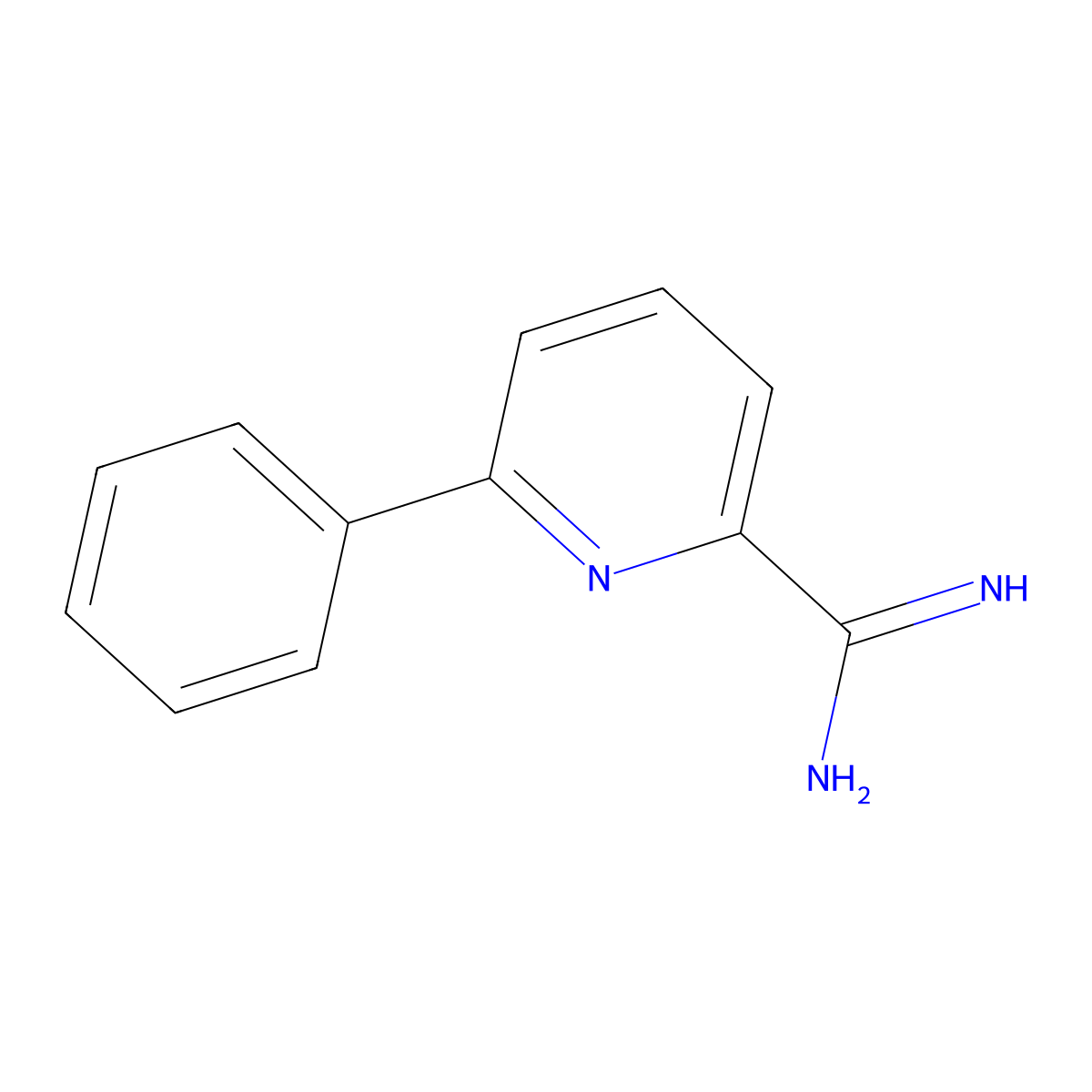 6-Phenylpyridine-2-carboximidamide molecular structure, CAS 746567-31-7