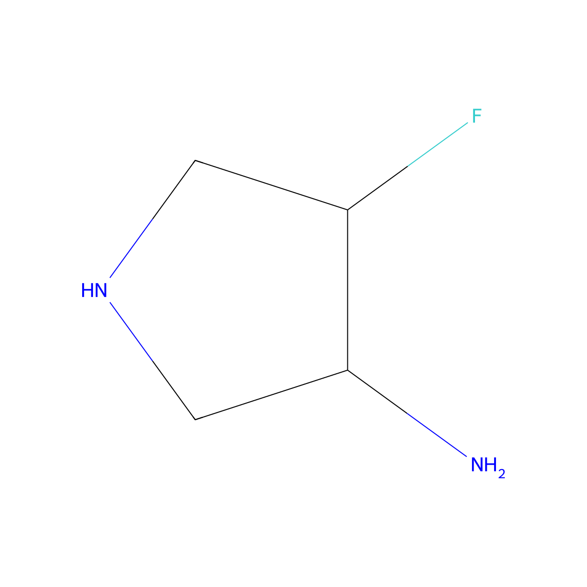 trans-4-Fluoropyrrolidin-3-amine;dihydrochloride molecular structure, CAS 746570-25-2