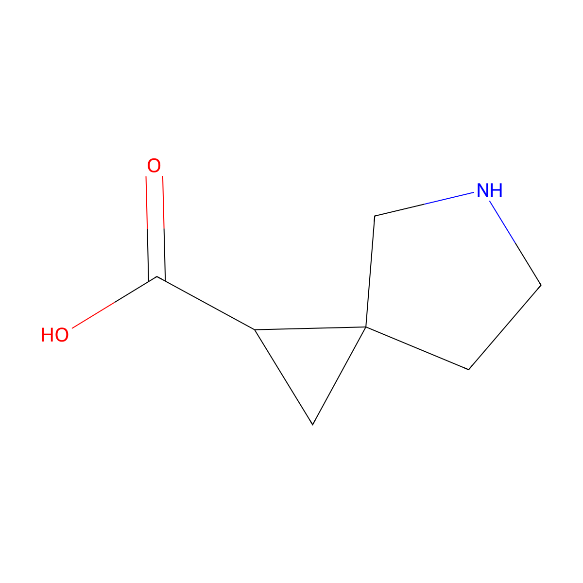 5-Azaspiro[2.4]heptane-1-carboxylic acid molecular structure, CAS 746577-57-1