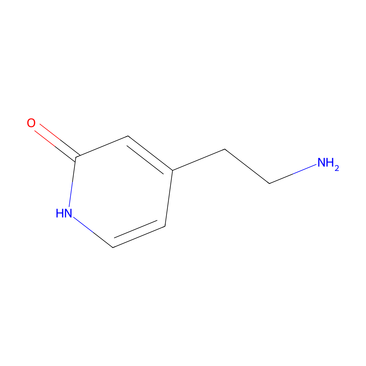 4-(2-aminoethyl)pyridin-2(1H)-one molecular structure, CAS 746581-25-9