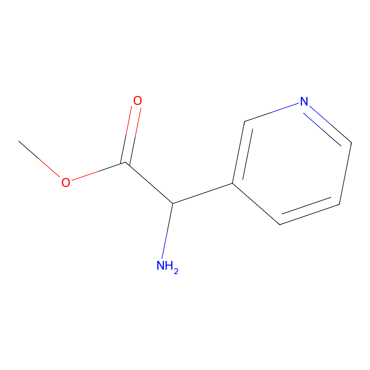 Methyl 2-amino-2-(pyridin-3-yl)acetate molecular structure, CAS 746584-27-0