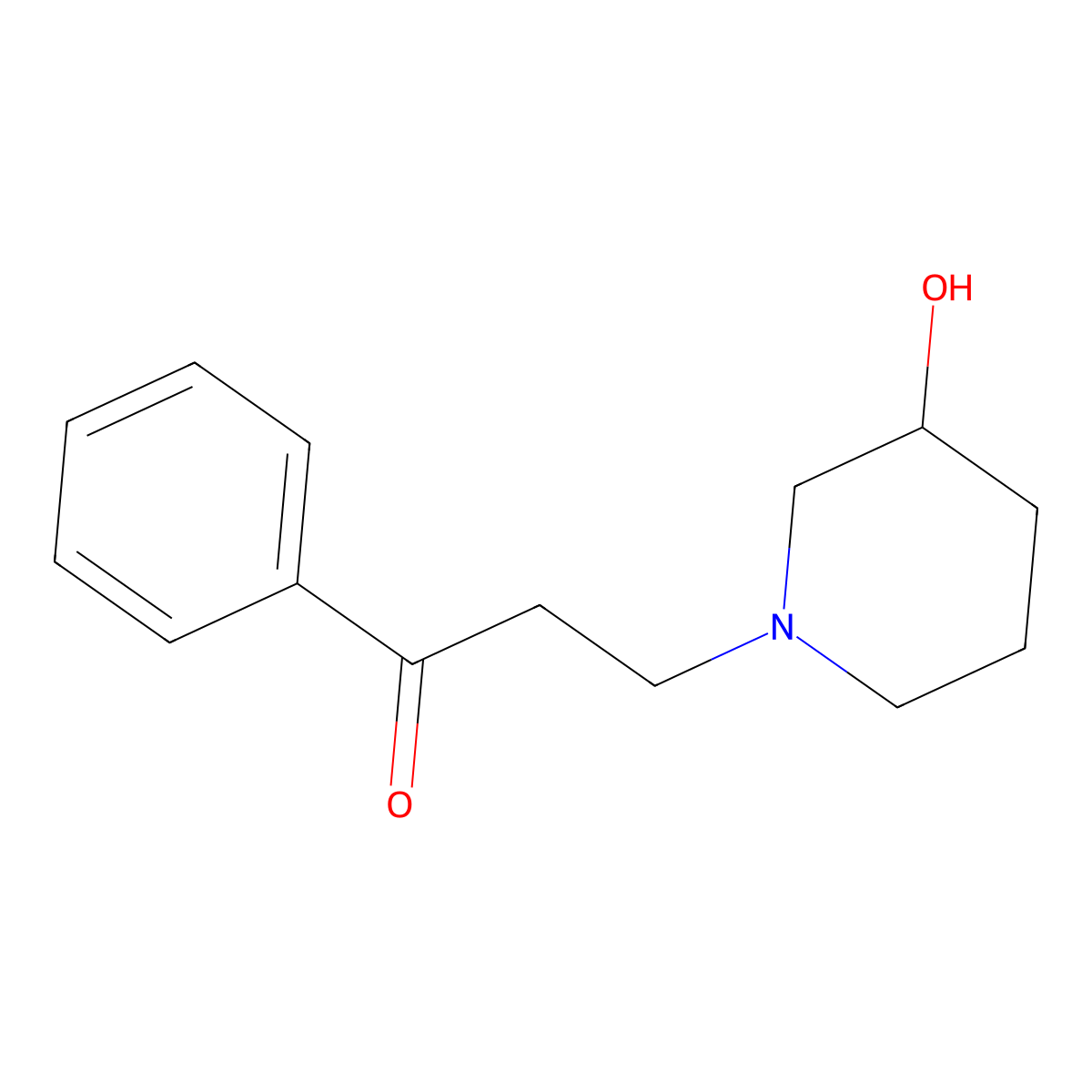 3-(3-Hydroxypiperidin-1-yl)-1-phenylpropan-1-one molecular structure, CAS 746589-13-9