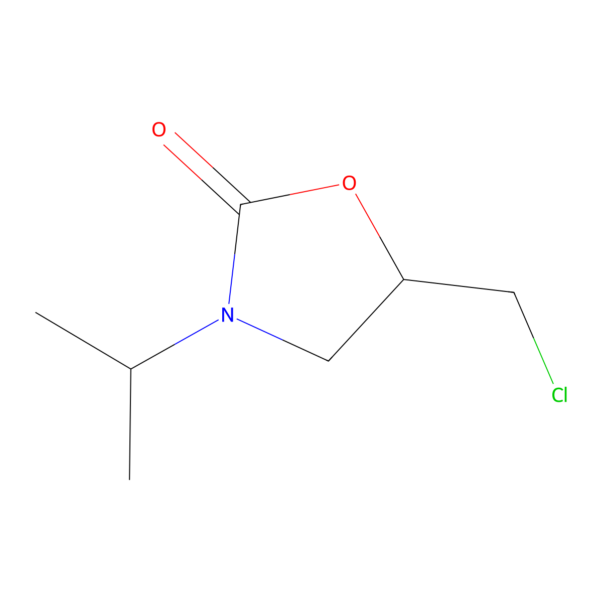 5-(Chloromethyl)-3-(propan-2-YL)-1,3-oxazolidin-2-one molecular structure, CAS 74659-97-5
