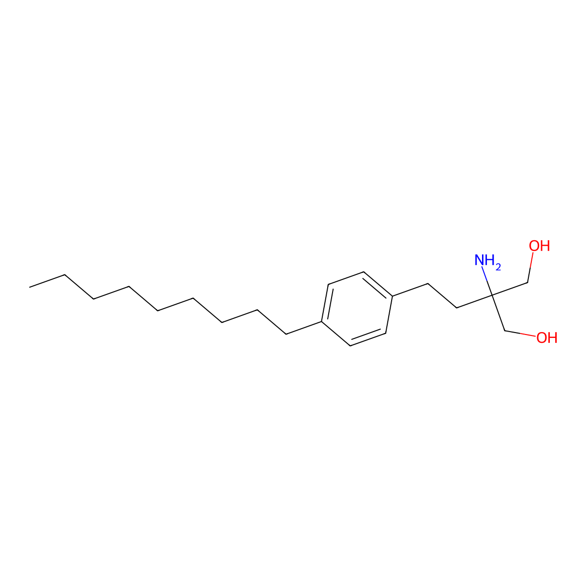 Des(octyl)nonyl fingolimod molecular structure, CAS 746594-44-5