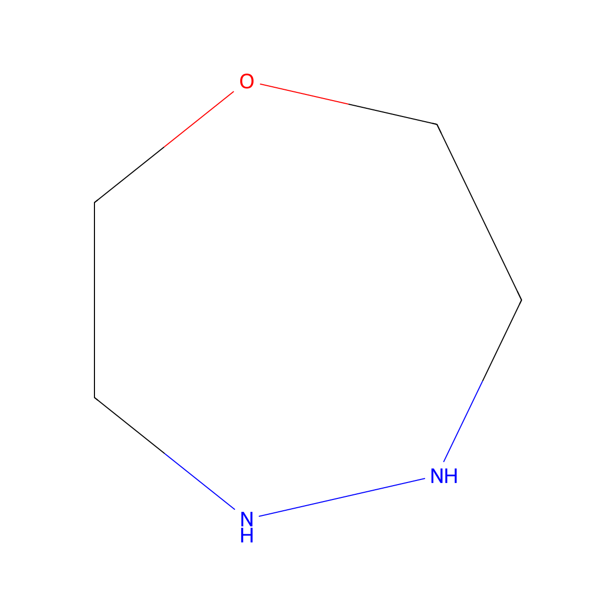 1,4,5-Oxadiazepane molecular structure, CAS 746595-79-9