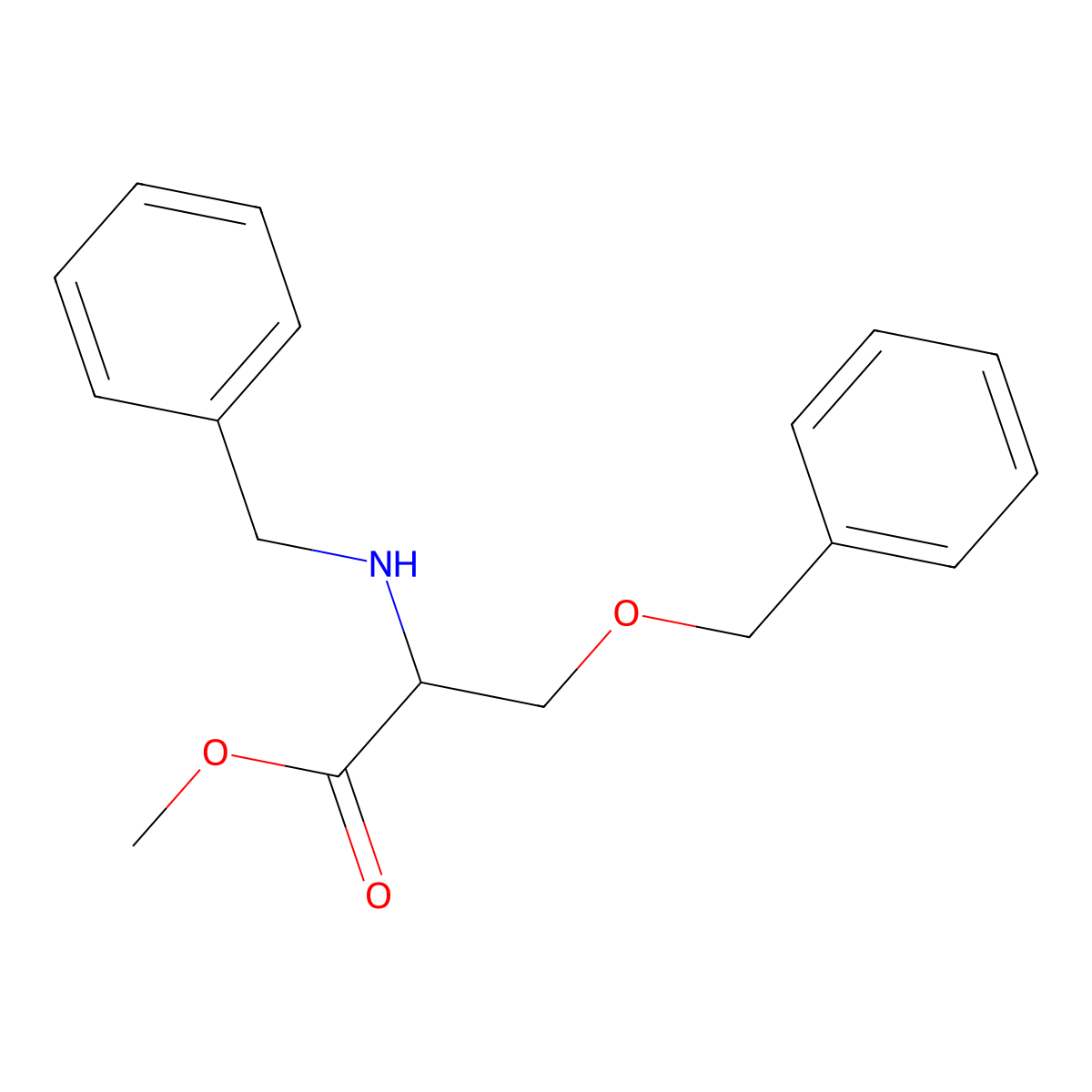(S)-Methyl 2-(benzylamino)-3-(benzyloxy)propanoate molecular structure, CAS 746598-47-0
