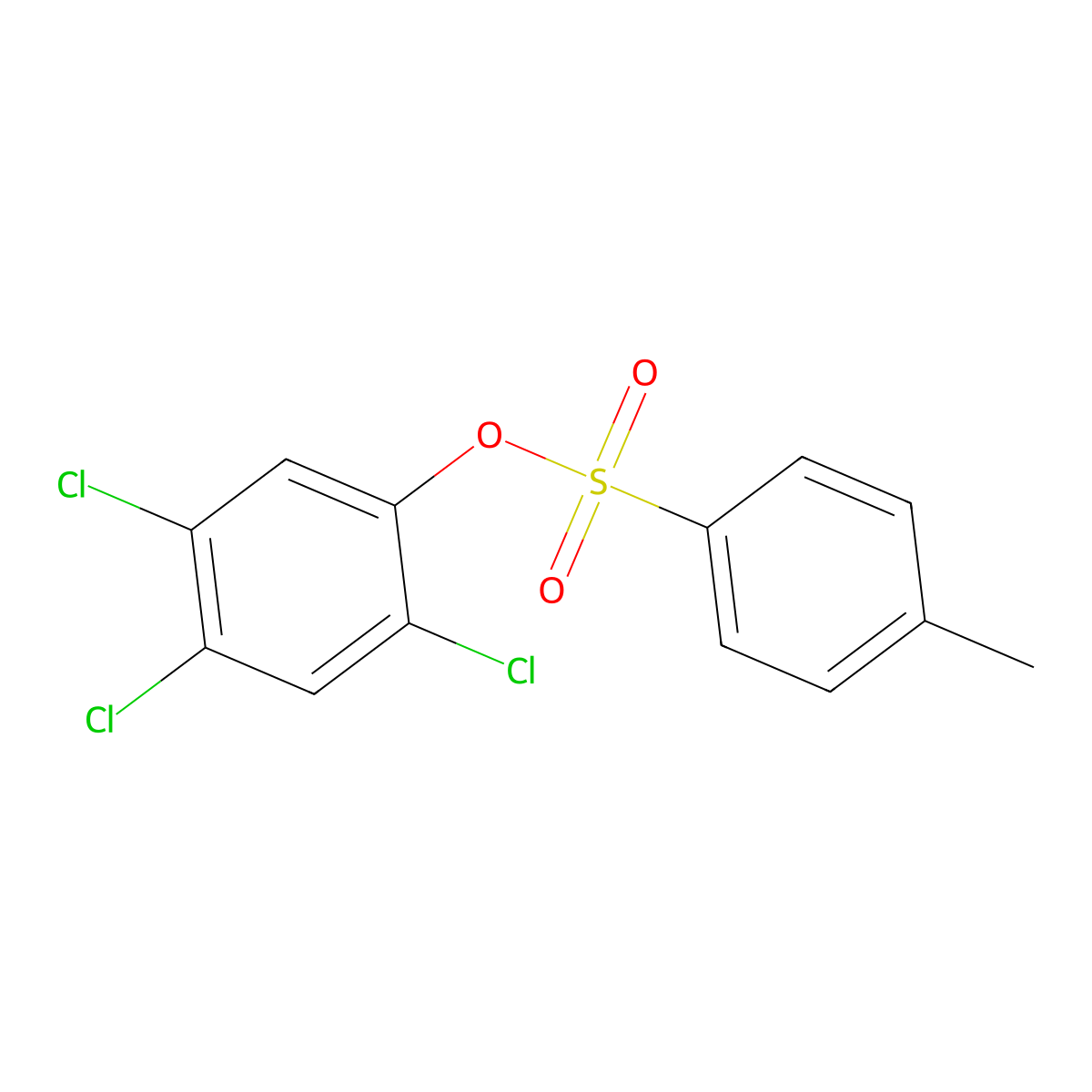 (2,4,5-Trichlorophenyl) 4-methylbenzenesulfonate molecular structure, CAS 7466-02-6