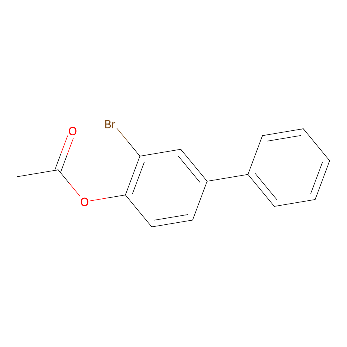 (2-Bromo-4-phenylphenyl) acetate molecular structure, CAS 7466-03-7