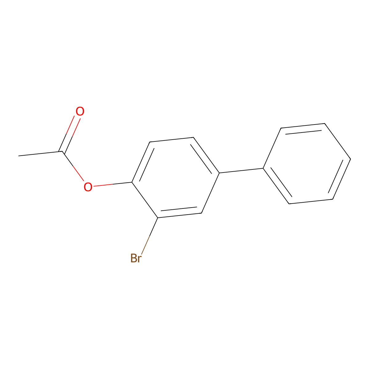 (2-Bromo-4-phenylphenyl) acetate molecular structure, CAS 7466-03-7