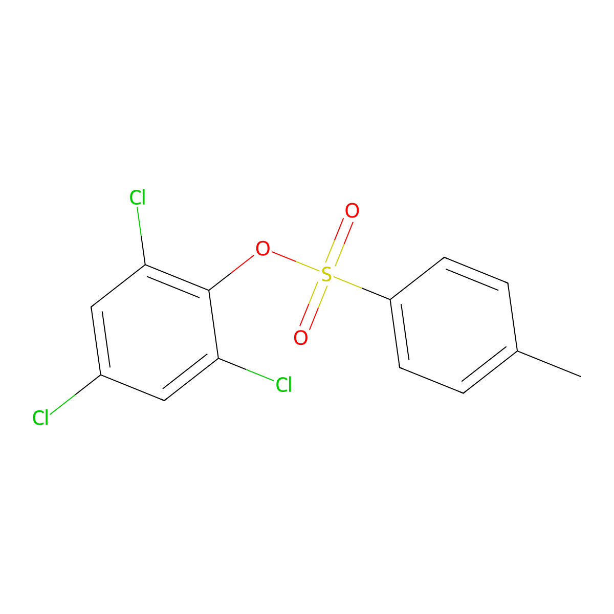 2,4,6-Trichlorophenyl 4-methylbenzenesulfonate molecular structure, CAS 7466-04-8