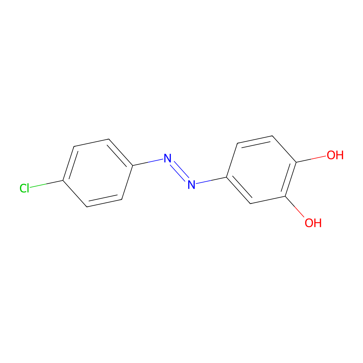 4'-Chloro-3,4-dihydroxyazobenzene molecular structure, CAS 7466-27-5