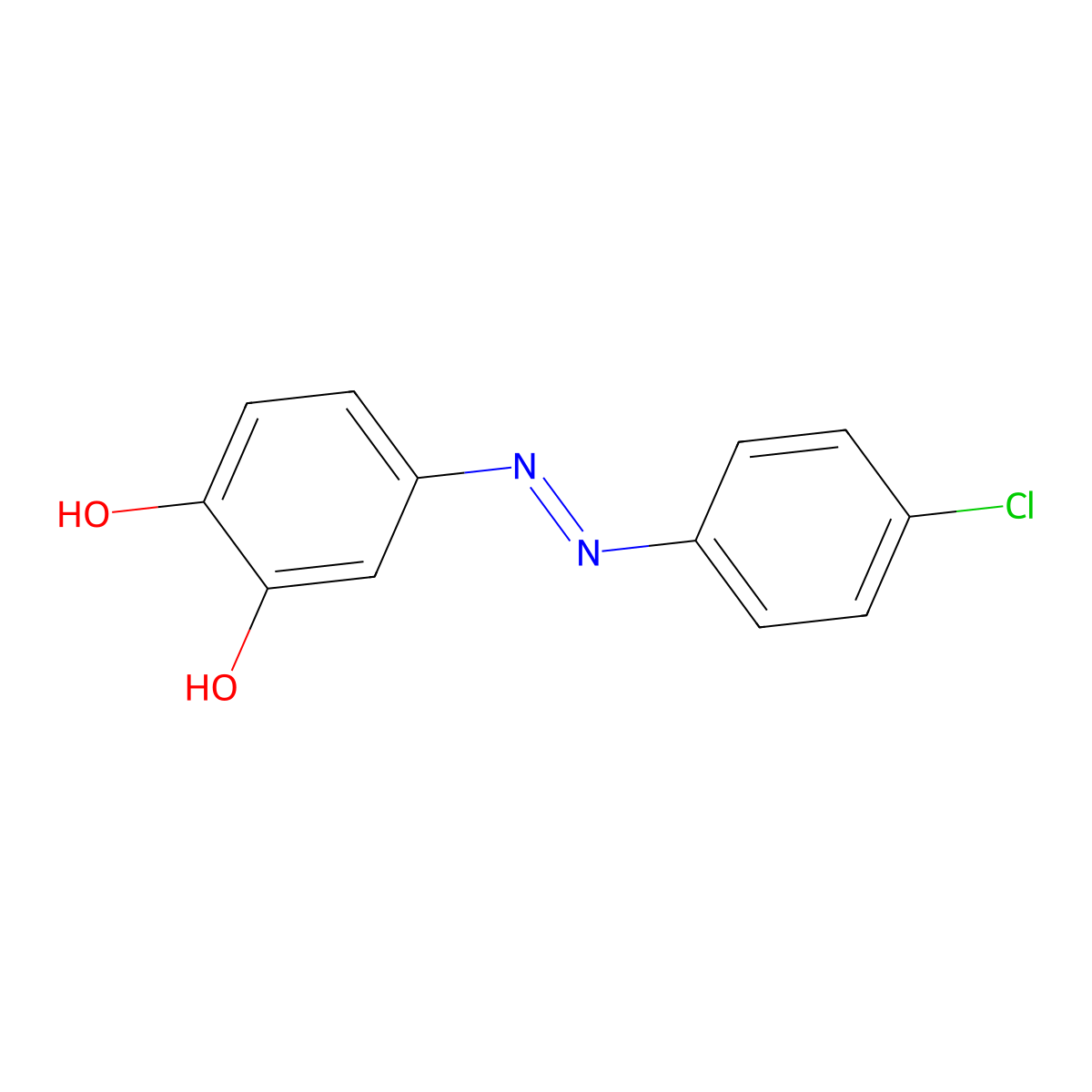 4'-Chloro-3,4-dihydroxyazobenzene molecular structure, CAS 7466-27-5