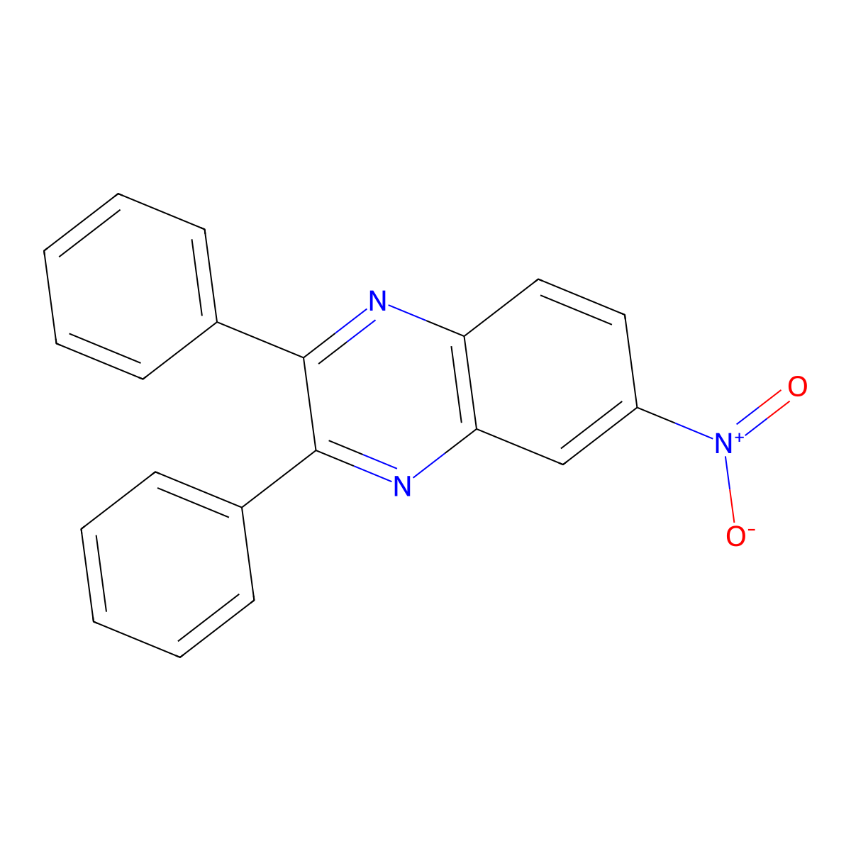 2,3-Diphenyl-6-nitroquinoxaline molecular structure, CAS 7466-45-7