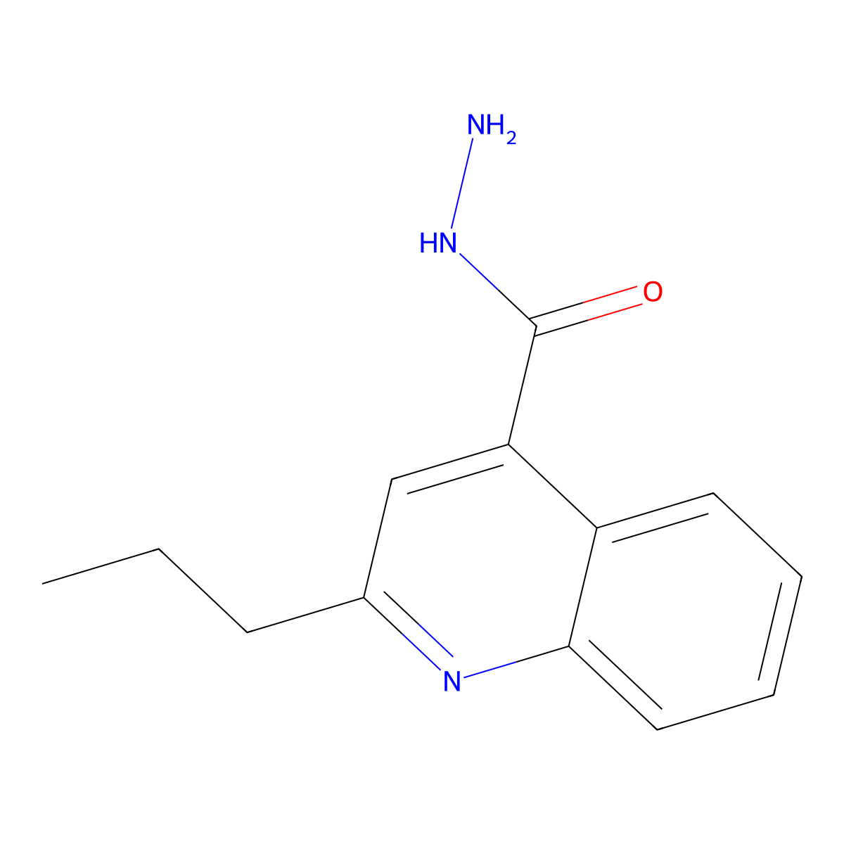 2-Propylquinoline-4-carbohydrazide molecular structure, CAS 7466-63-9