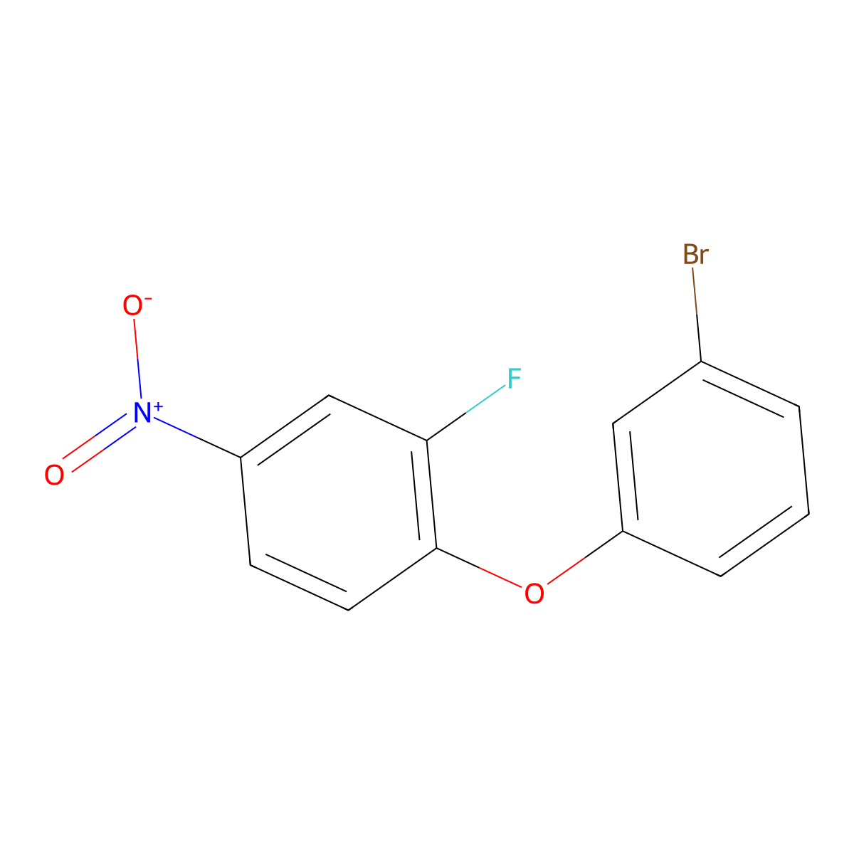 1-(3-Bromophenoxy)-2-fluoro-4-nitrobenzene molecular structure, CAS 74660-86-9