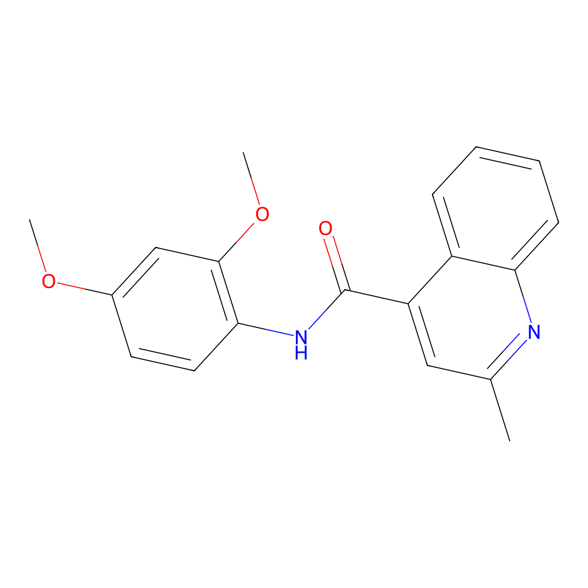 N-(2,4-dimethoxyphenyl)-2-methylquinoline-4-carboxamide molecular structure, CAS 746604-98-8