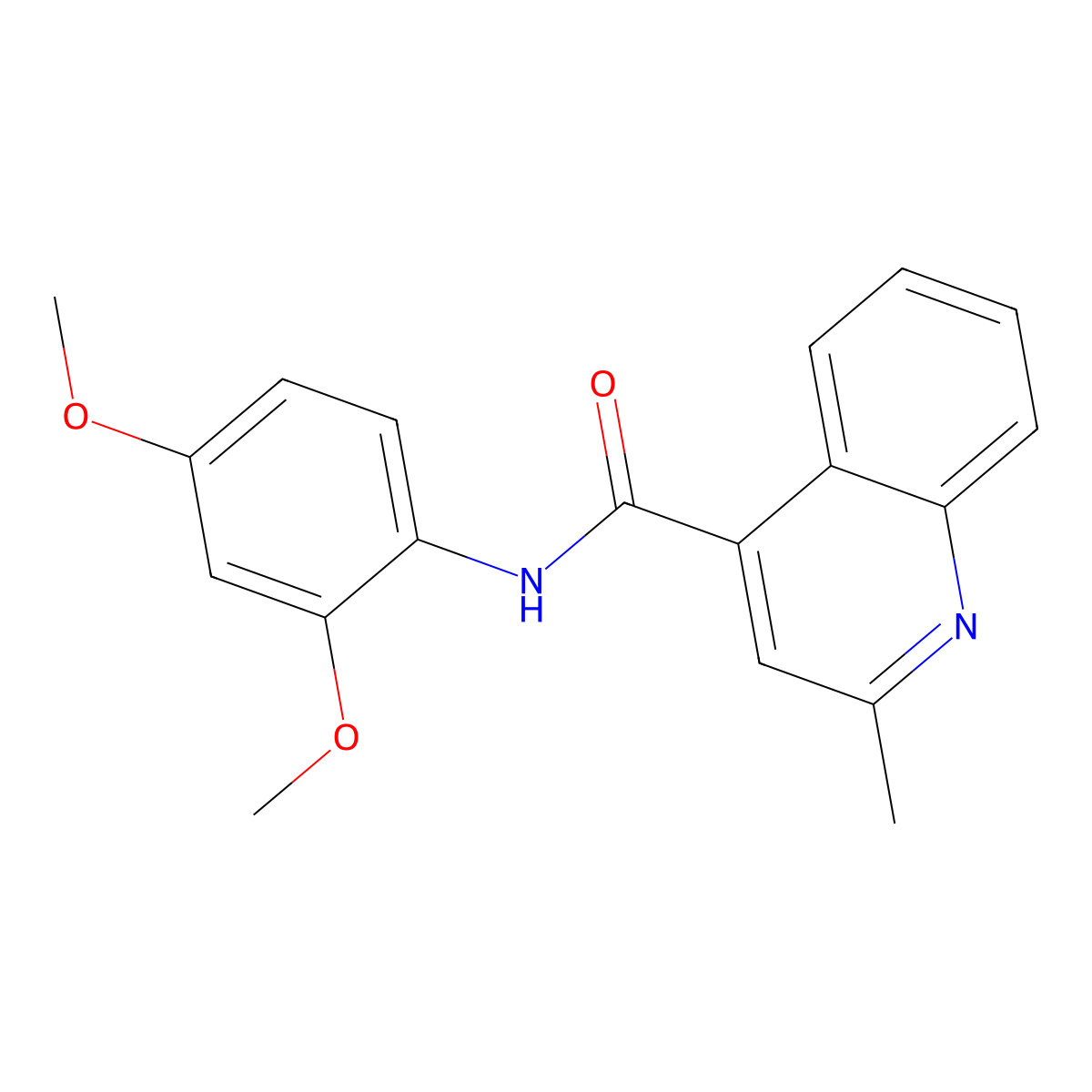 N-(2,4-dimethoxyphenyl)-2-methylquinoline-4-carboxamide molecular structure, CAS 746604-98-8