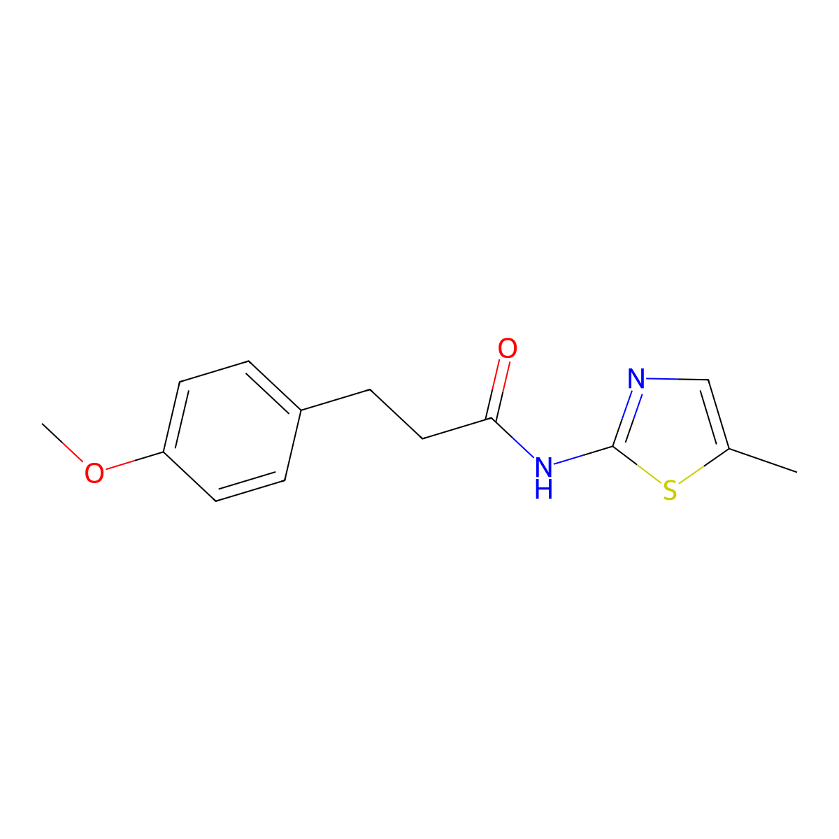 3-(4-methoxyphenyl)-N-(5-methyl-1,3-thiazol-2-yl)propanamide molecular structure, CAS 746605-92-5