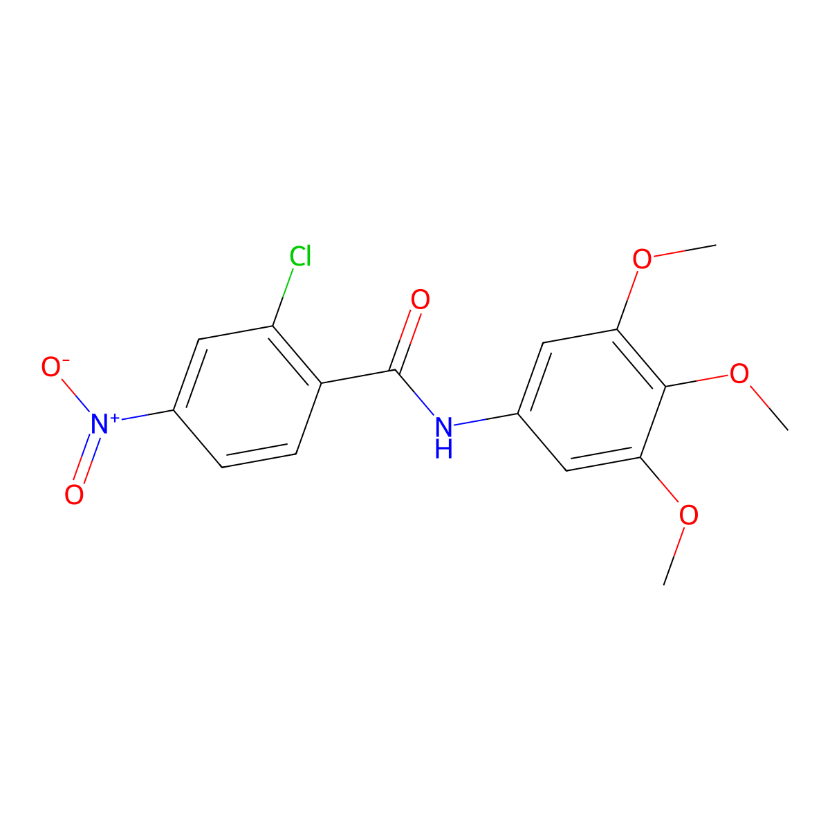 2-chloro-4-nitro-N-(3,4,5-trimethoxyphenyl)benzamide molecular structure, CAS 746606-47-3