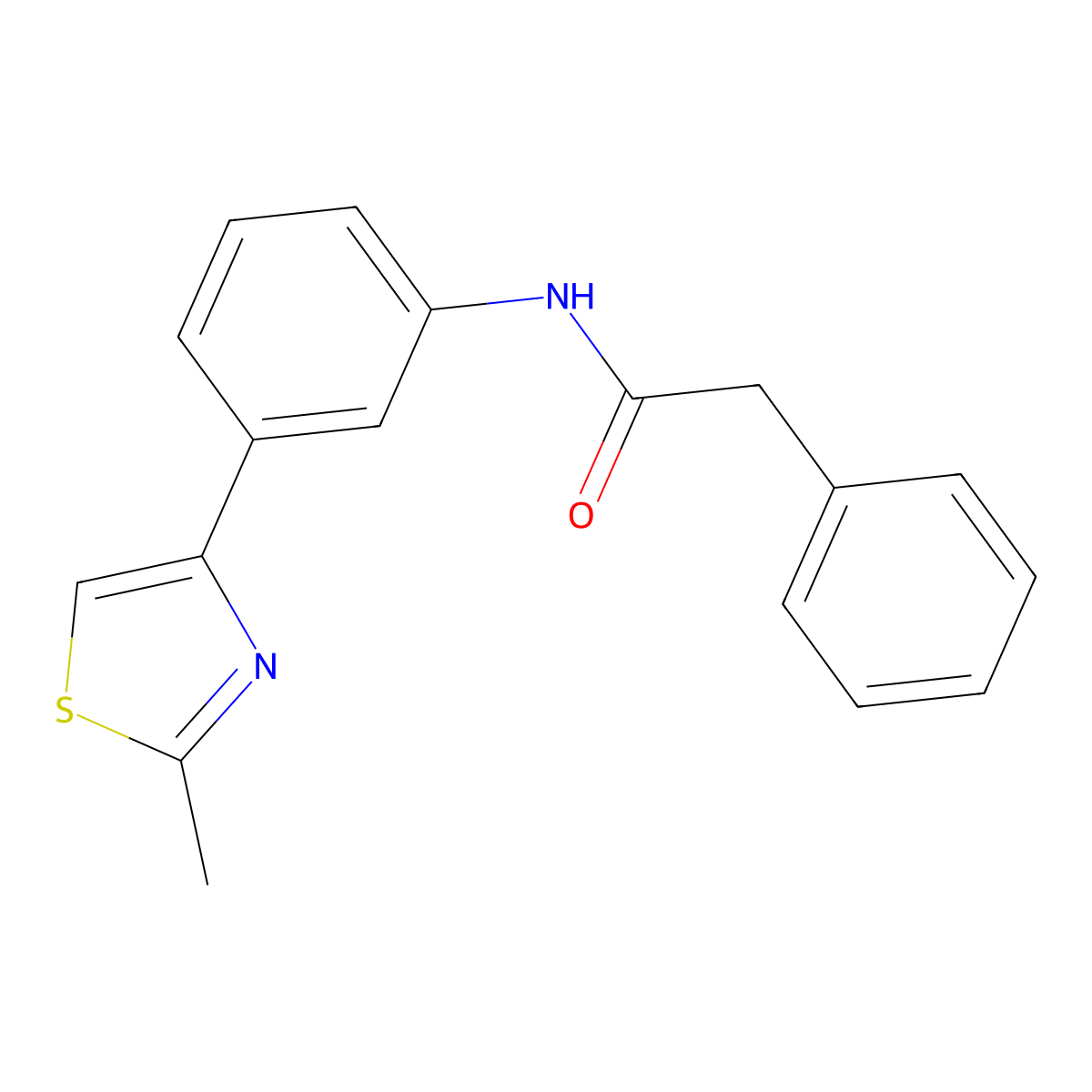 N-[3-(2-methyl-1,3-thiazol-4-yl)phenyl]-2-phenylacetamide molecular structure, CAS 746607-18-1
