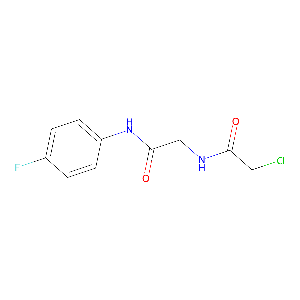 2-chloro-N-{2-[(4-fluorophenyl)amino]-2-oxoethyl}acetamide molecular structure, CAS 746607-50-1