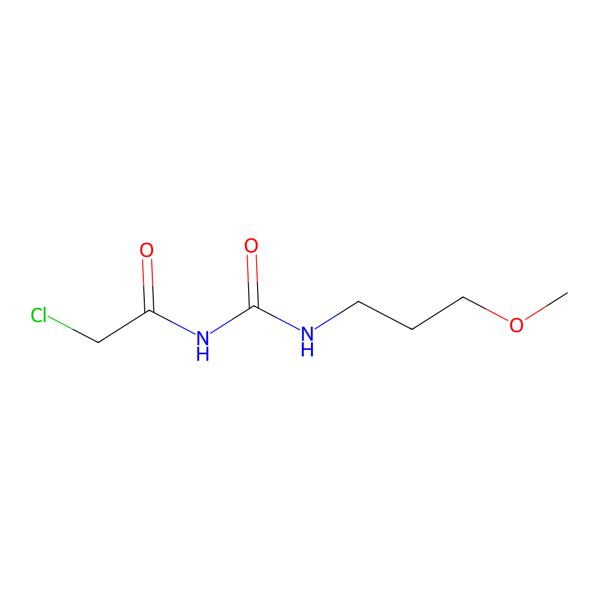 2-chloro-N-(3-methoxypropylcarbamoyl)acetamide molecular structure, CAS 746607-54-5