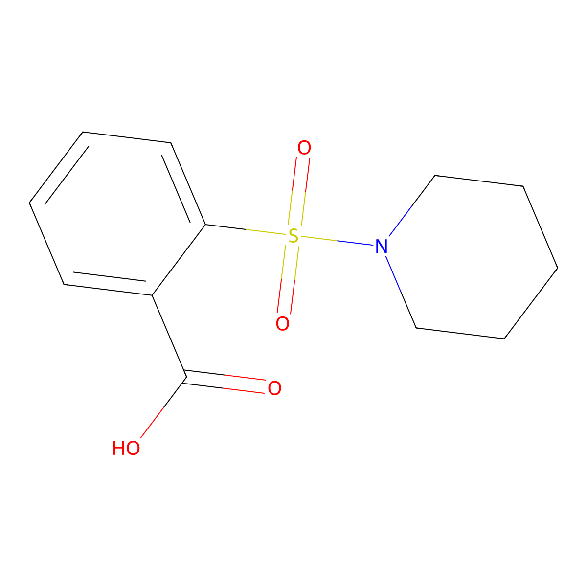 2-(Piperidine-1-sulfonyl)benzoic acid molecular structure, CAS 746607-56-7