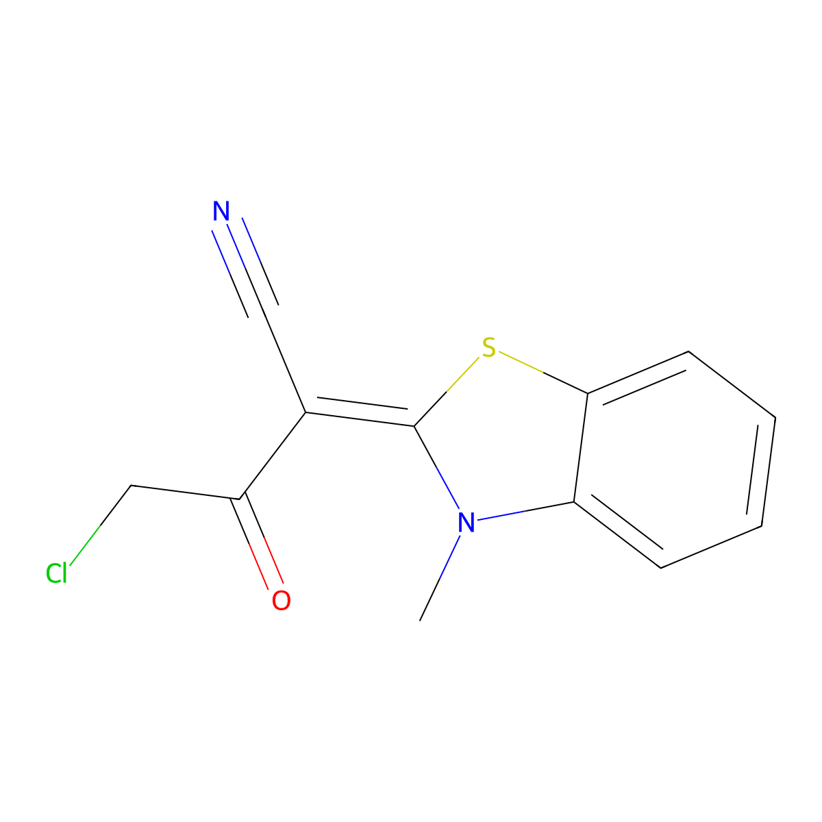 4-Chloro-2-(3-methyl-2,3-dihydro-1,3-benzothiazol-2-ylidene)-3-oxobutanenitrile molecular structure, CAS 746607-67-0