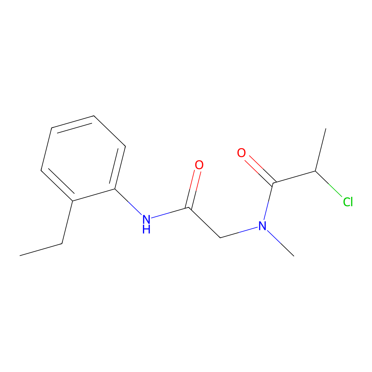 2-chloro-N-{[(2-ethylphenyl)carbamoyl]methyl}-N-methylpropanamide molecular structure, CAS 746608-39-9