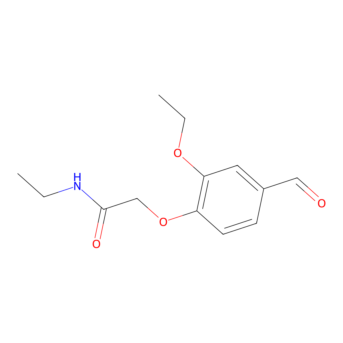 2-(2-ethoxy-4-formylphenoxy)-N-ethylacetamide molecular structure, CAS 746608-49-1