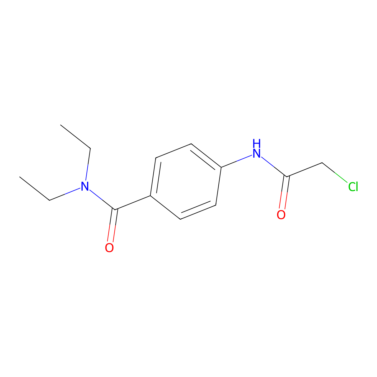4-(2-chloroacetamido)-N,N-diethylbenzamide molecular structure, CAS 746608-51-5