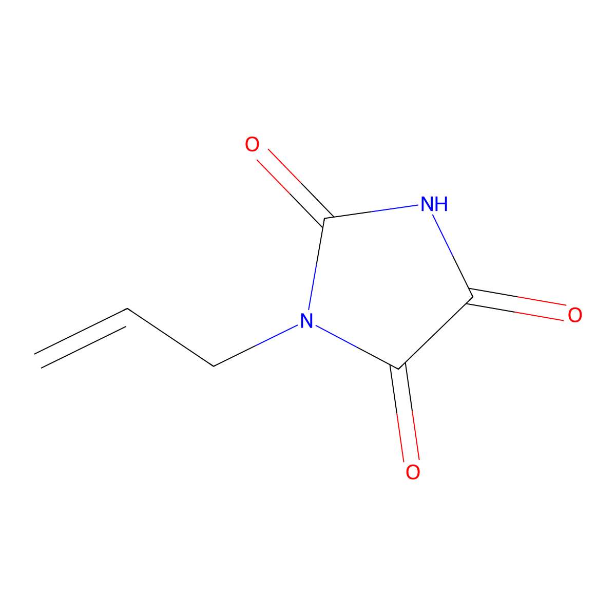 1-(Prop-2-en-1-yl)imidazolidine-2,4,5-trione molecular structure, CAS 746608-55-9
