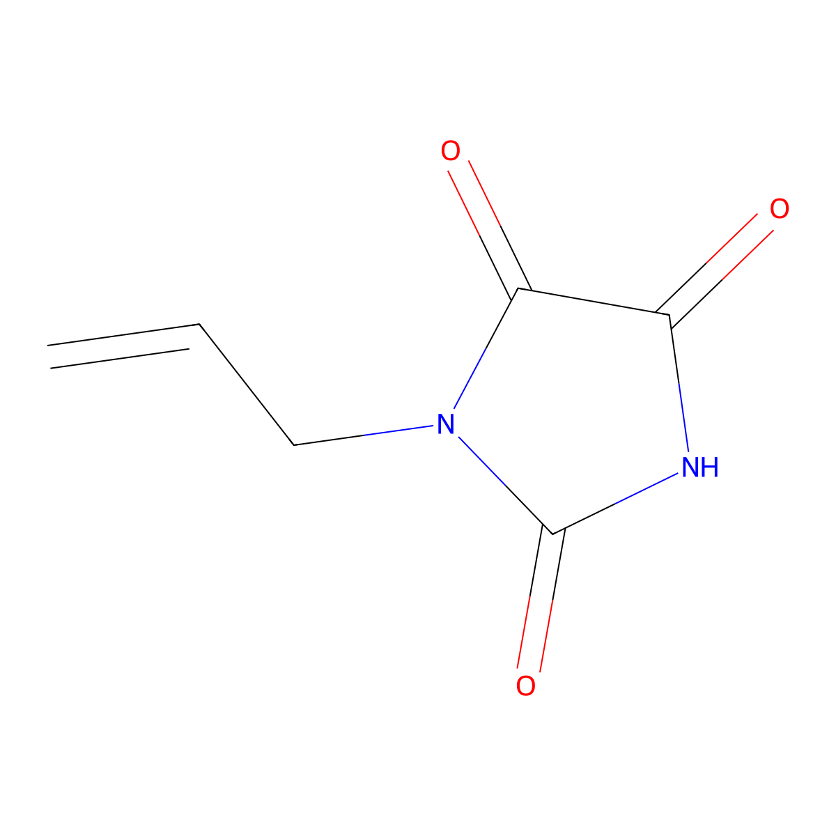 1-(Prop-2-en-1-yl)imidazolidine-2,4,5-trione molecular structure, CAS 746608-55-9