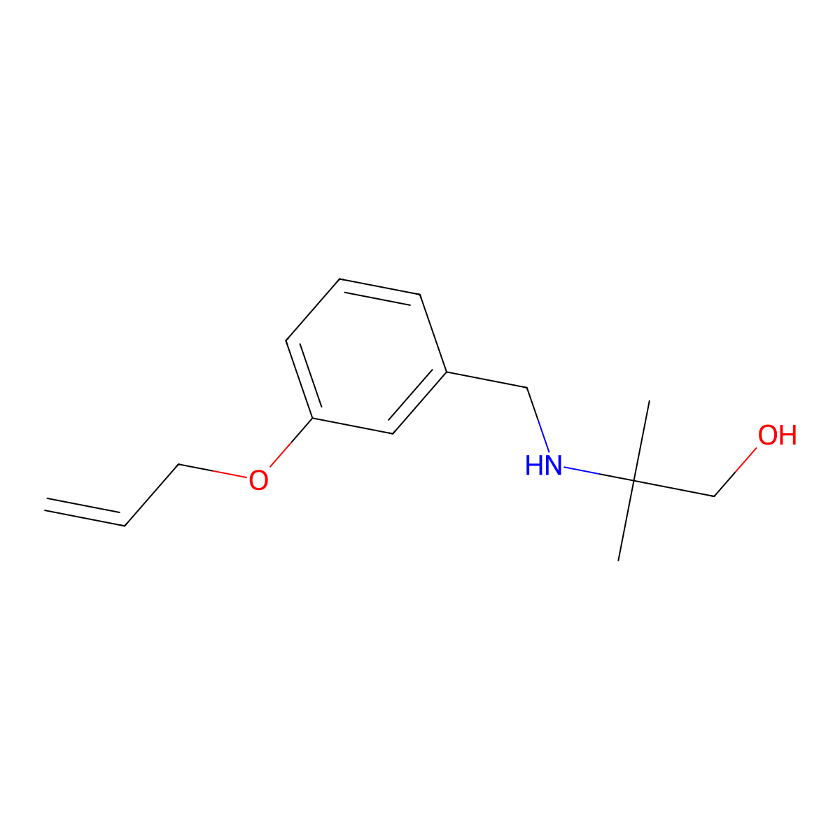2-{[3-(Allyloxy)benzyl]amino}-2-methyl-1-propanol molecular structure, CAS 746610-11-7