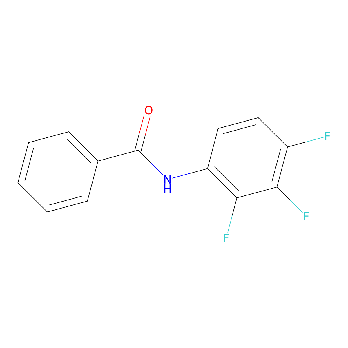 N-(2,3,4-trifluorophenyl)benzamide molecular structure, CAS 746612-10-2
