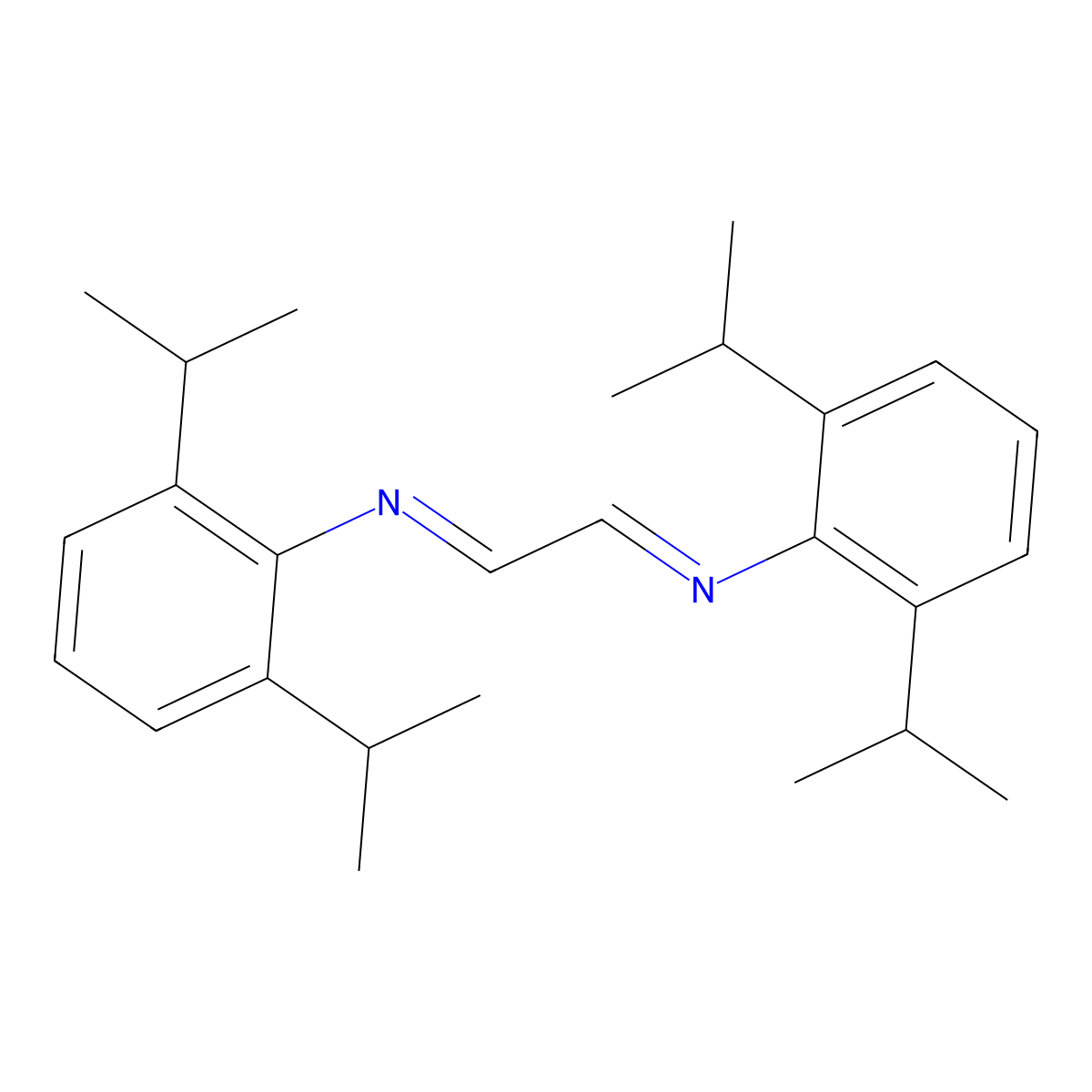 N,N'-Bis(2,6-diisopropylphenyl)ethanediimine molecular structure, CAS 74663-75-5